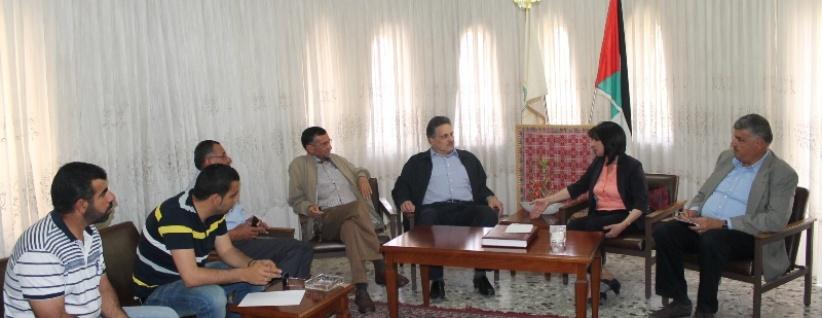 بابون تستقبل وزير الأشغال العامة في زيارته الى بلدية بيت لحم