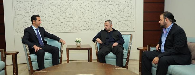 بالصور : سلطان الطرب جورج وسوف مع بشار الاسد
