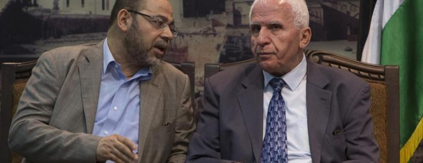 الأحمد وأبو مرزوق في غزة بعد مباحثات التهدئة بالقاهرة