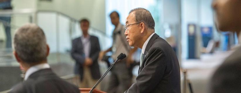 كي مون مصدوم من هول الدمار في غزة ويدعو لرفع الحصار