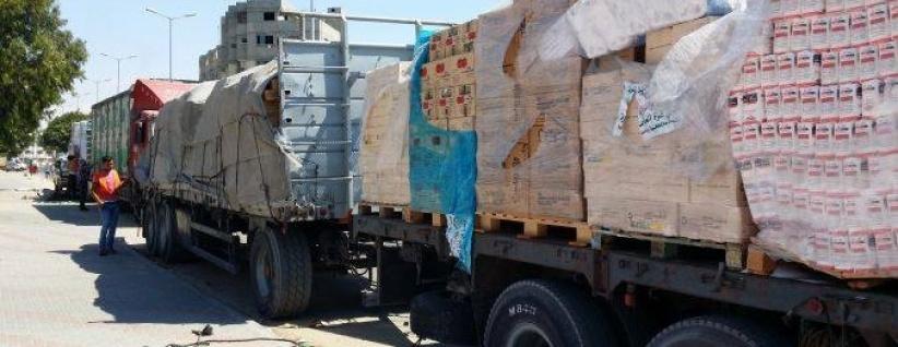 إدخال 720 شاحنة لغزة