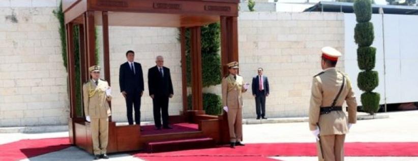 الرئيس يستقبل رئيس الوزراء الايطالي في بيت لحم
