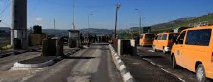 الاحتلال يغلق حاجز حوارة لأسباب أمنية حتى إشعار أخر