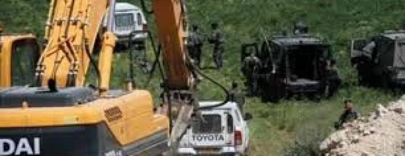 أعمال تجريف استيطانية بـ10 مواقع في سلفيت