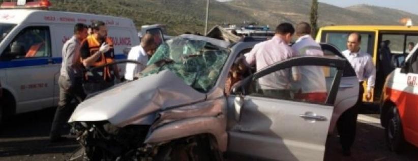4 إصابات بحادث سير جنوب جنين