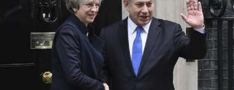 نتنياهو يغادر الى لندن للمشاركة بحفل وعشاء اقامته رئيسة وزراء بريطانيا على شرف وعد لفور