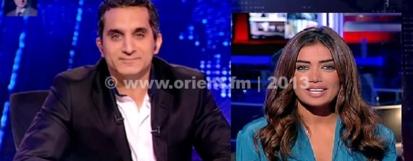 غزل متبادل بين الاعلامي المناضل باسم يوسف وجميلة نشرة الاخبار اللبنانية جسيكا عازار‎