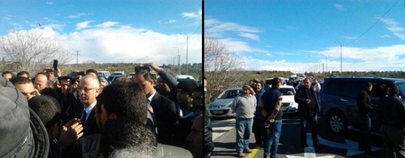 جنود الاحتلال يحتجزون موكب رئيس الوزراء