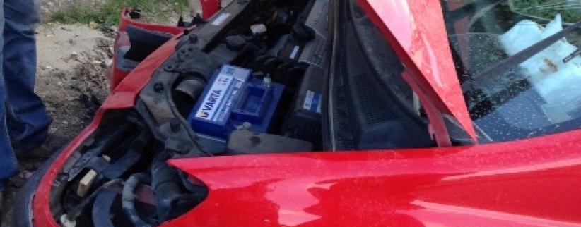 بالصور - ثلاث اصابات في حادث سير ذاتي في بيت ساحور