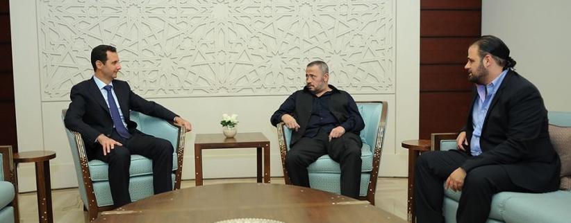 بالصور : سلطان الطرب جورج وسوف مع بشار الاسد