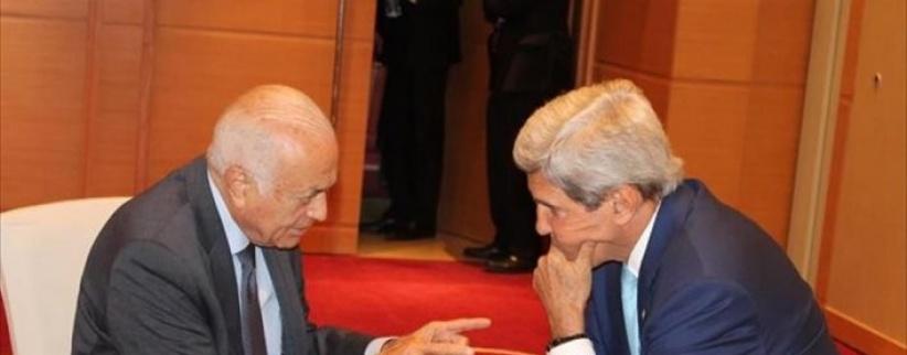 كيري في القاهرة ويلتقي أمين الجامعة العربية ومصر لن تتحالف ضد داعش