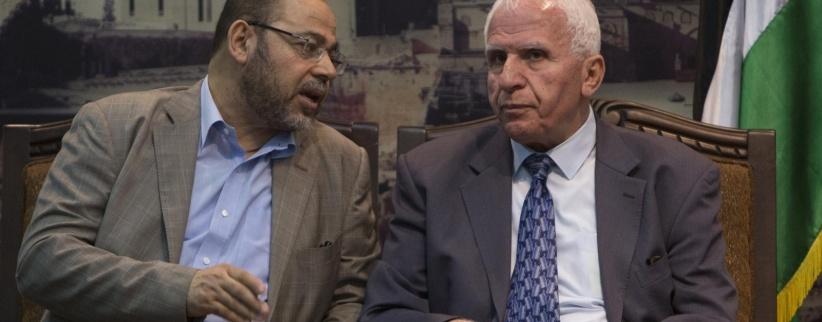 الأحمد وأبو مرزوق في غزة بعد مباحثات التهدئة بالقاهرة