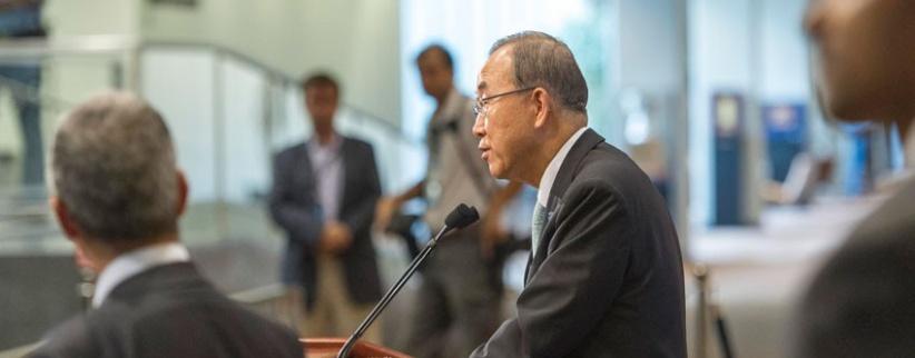 كي مون مصدوم من هول الدمار في غزة ويدعو لرفع الحصار