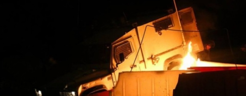 صور:- إعطاب جيب عسكري بـ