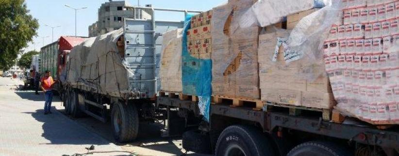 إدخال 720 شاحنة لغزة
