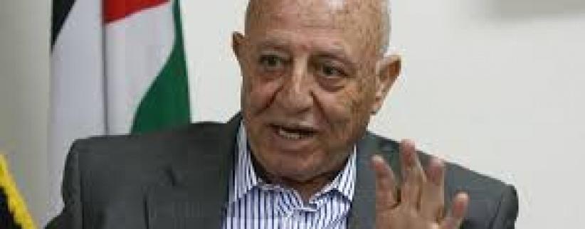 قريع يدين قرار الاحتلال بالاستيلاء على 651 دونما من أراضي الولجة