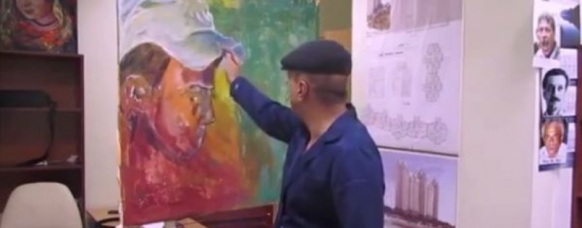 الفنان بدوان من سكنه في اوكرانيا يخلد ابو خضير في رسوماته