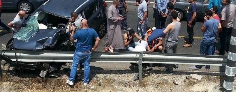 حادث سير على طريق مستوطنة عصيون
