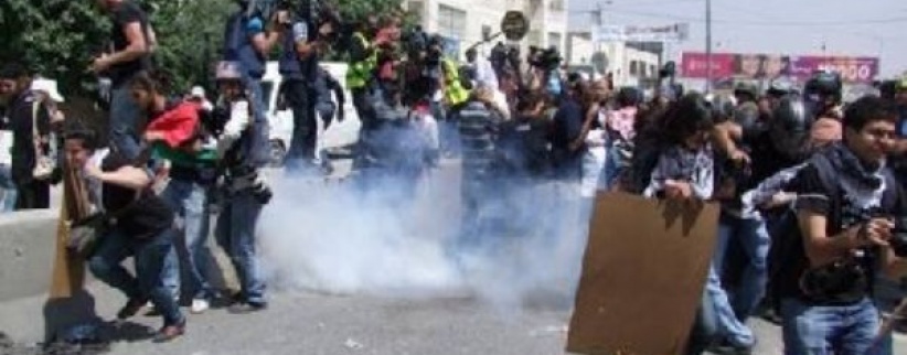 اصابة مجندة اسرائيلية في مواجهات على قلنديا