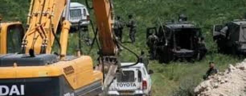 أعمال تجريف استيطانية بـ10 مواقع في سلفيت