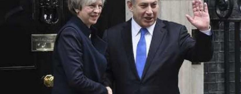 نتنياهو يغادر الى لندن للمشاركة بحفل وعشاء اقامته رئيسة وزراء بريطانيا على شرف وعد لفور