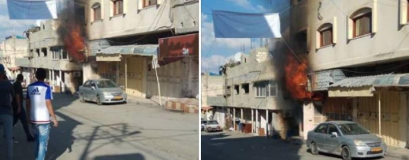 اندلاع حريق في محل للعطور بمخيم طولكرم