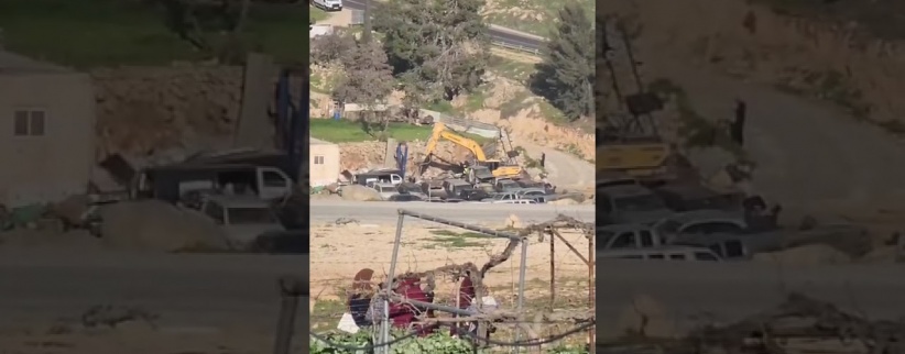 قوات الاحتلال تهدم عمارة سكنية في مدينة الخليل