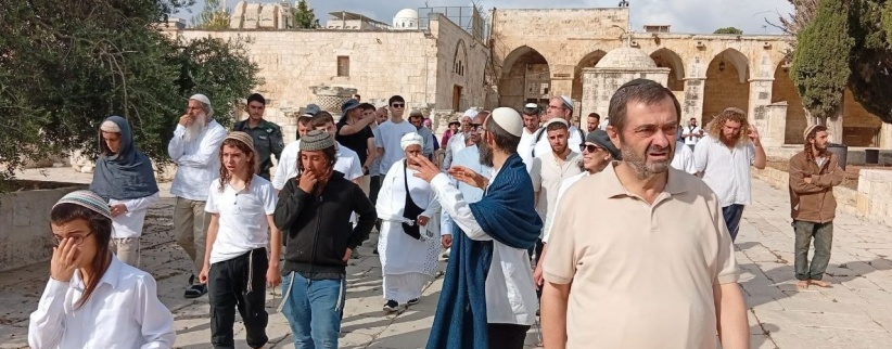 مئات المستعمرين يقتحمون المسجد الأقصى وسط اعتداءات في المدينة المقدسة