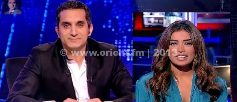 غزل متبادل بين الاعلامي المناضل باسم يوسف وجميلة نشرة الاخبار اللبنانية جسيكا عازار‎