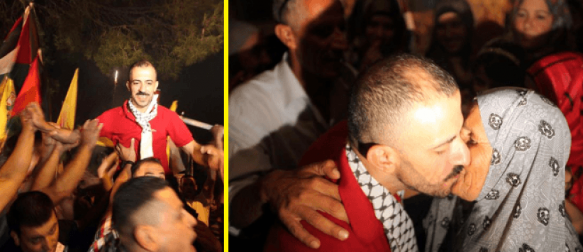 بيت لحم: المئات يستقبلون الاسير خالد عساكرة