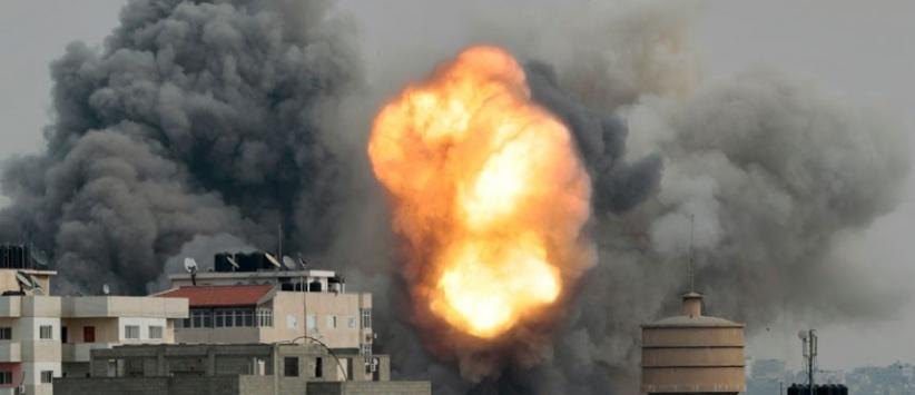غارة اسرائيلية على موقع غرب مدينة غزة