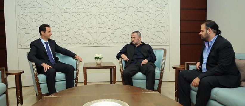 بالصور : سلطان الطرب جورج وسوف مع بشار الاسد