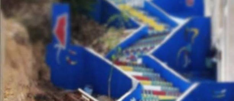 بالصور : بث روح الحياة العامة والحركة في إحدى أدراج مدينة بيت لحم