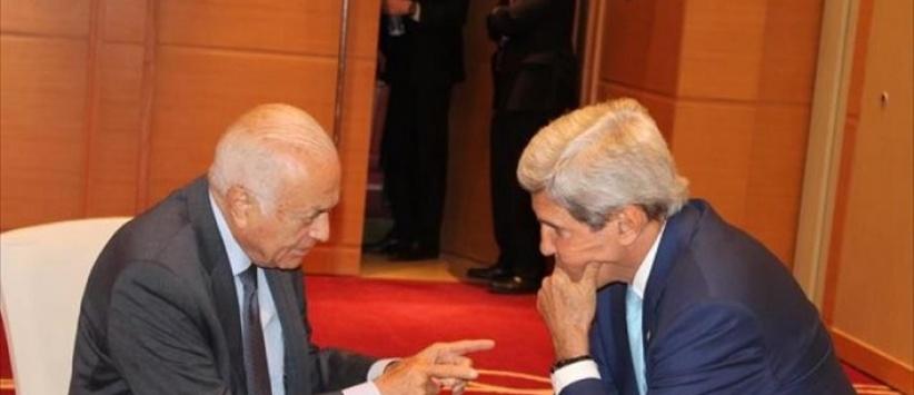 كيري في القاهرة ويلتقي أمين الجامعة العربية ومصر لن تتحالف ضد داعش