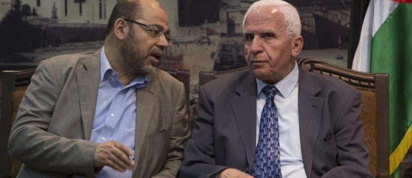 الأحمد وأبو مرزوق في غزة بعد مباحثات التهدئة بالقاهرة