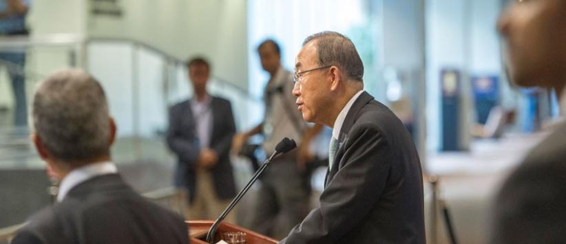 كي مون مصدوم من هول الدمار في غزة ويدعو لرفع الحصار