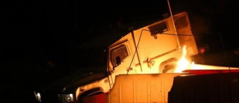 صور:- إعطاب جيب عسكري بـ