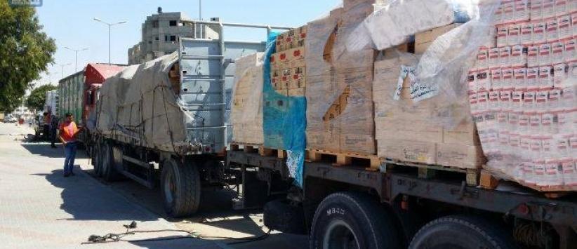 إدخال 720 شاحنة لغزة