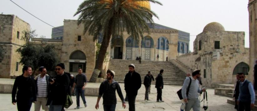 مستوطنون وضباط يقتحمون باحات الأقصى