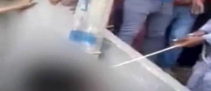 بالفيديو : شنق مواطن في ‫الشارع‬ ‫‏بمصر‬ وسط صيحات التكبير