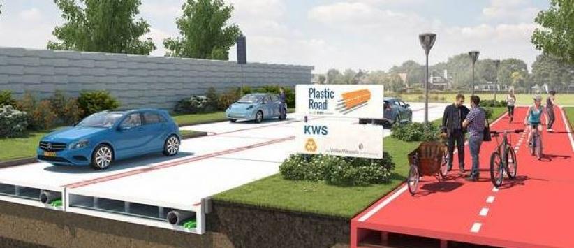 لاول مرة في العالم | البلاستيك بديلا للزفته في رصف الطرق