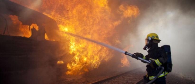 حريق كبير قرب معسكر للاحتلال شرق القدس