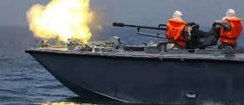 تفجير زورق حربي مصري برفح المصرية