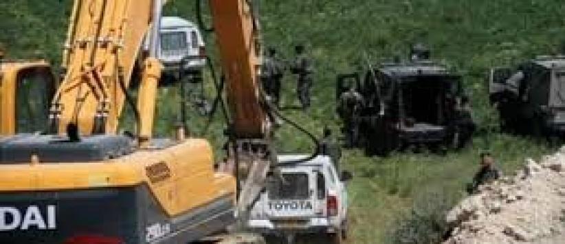 أعمال تجريف استيطانية بـ10 مواقع في سلفيت