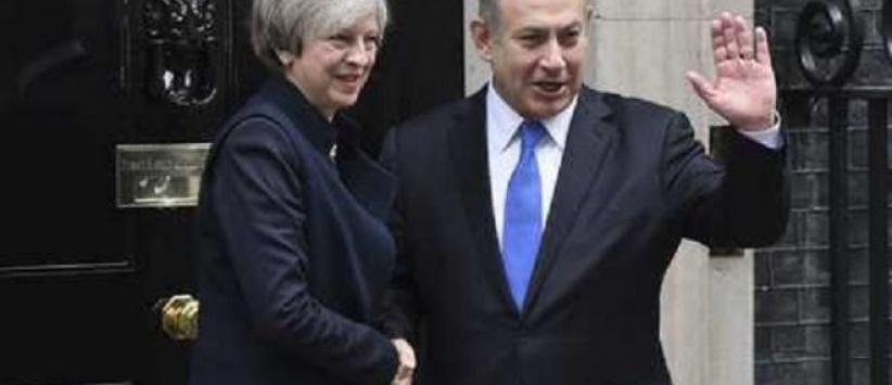 نتنياهو يغادر الى لندن للمشاركة بحفل وعشاء اقامته رئيسة وزراء بريطانيا على شرف وعد لفور