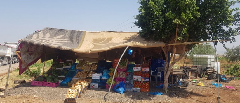 الاحتلال يخطر بإزالة عدد من بسطات الخضار في الأغوار الشمالية