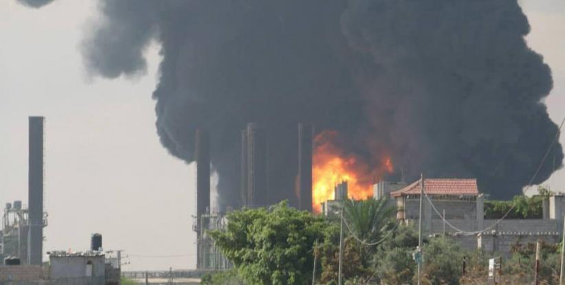 توقف محطة كهرباء غزة عن العمل بعد قصفها من قبل الاحتلال 