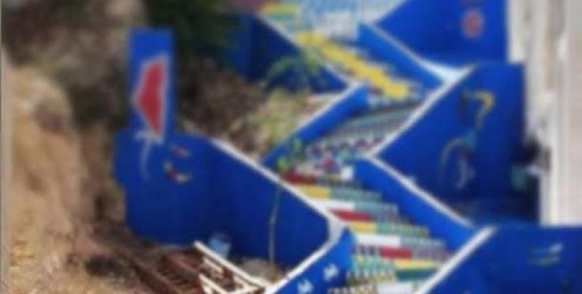 بالصور : بث روح الحياة العامة والحركة في إحدى أدراج مدينة بيت لحم