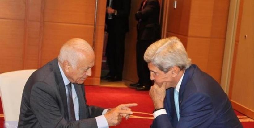 كيري في القاهرة ويلتقي أمين الجامعة العربية ومصر لن تتحالف ضد داعش
