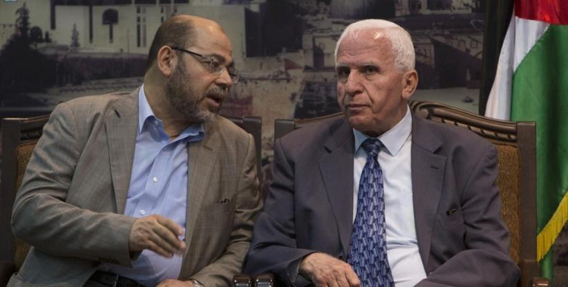 الأحمد وأبو مرزوق في غزة بعد مباحثات التهدئة بالقاهرة